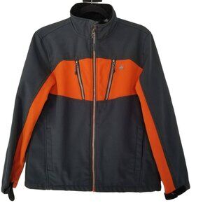 Snozu Boy's Gray & Orange Full Zip Jacket Size Large (14/16)